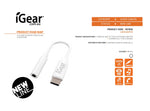 iGear Adaptor Audio 3.5mm Type-C IG1924