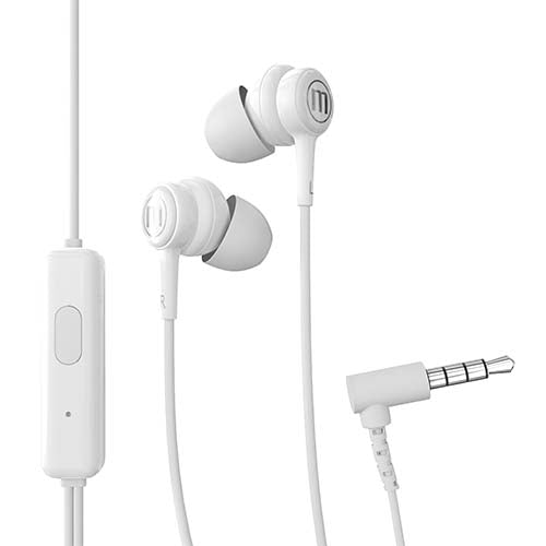 Maxell In-tIPS Ear Stereo Buds W/Mic Wht