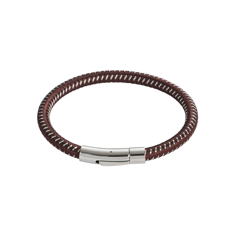Cudworth Savage - Brown/Steel Wire Bracelet