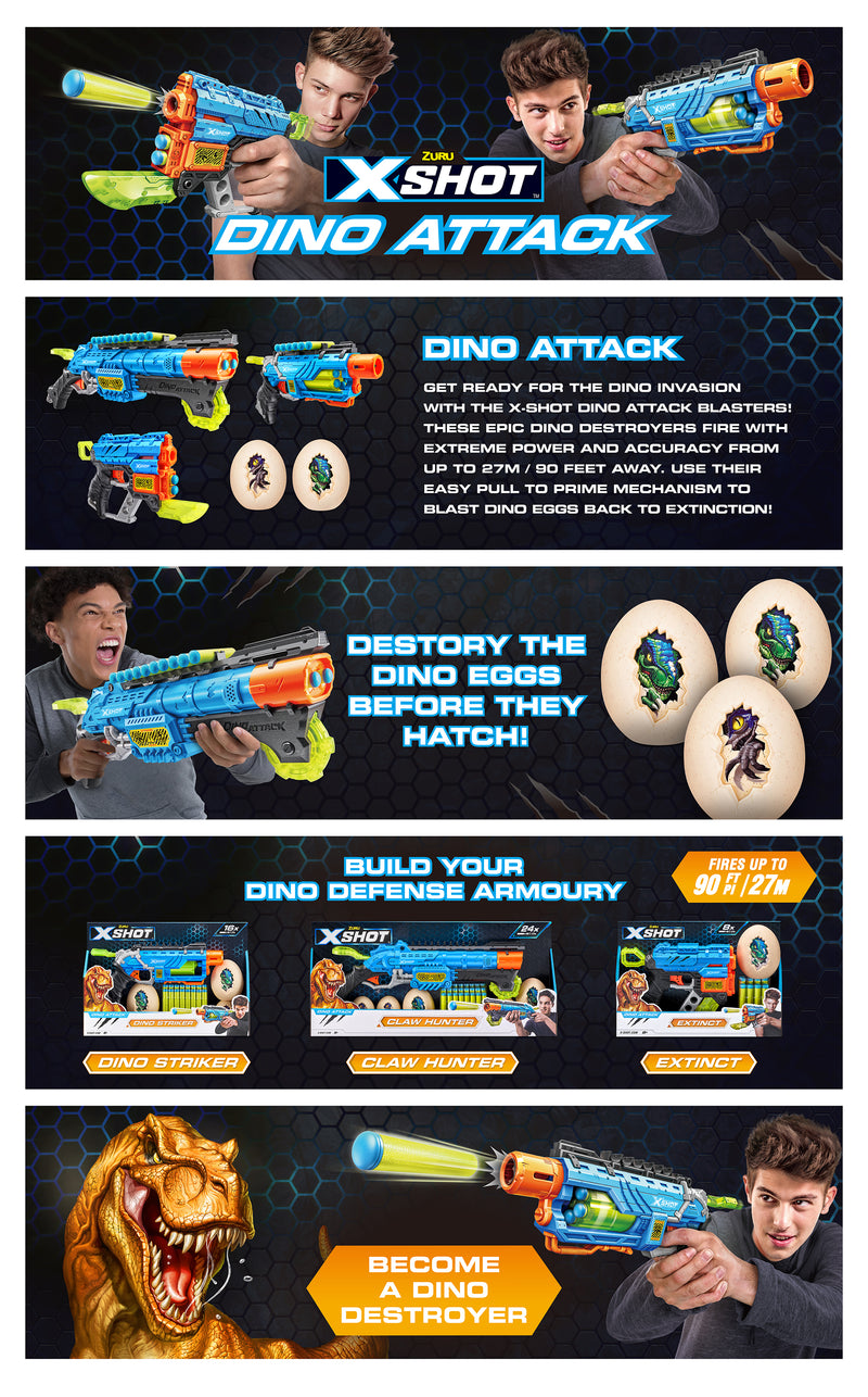 WT X-Shot Dino Attack Dino Striker(2Medium Egg2Small Egg16Darts)