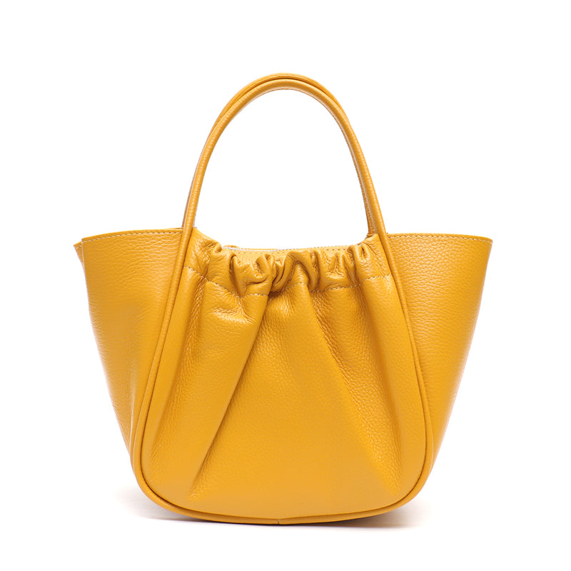 Vera May Milla Genuine Leather Yellow Handbag
