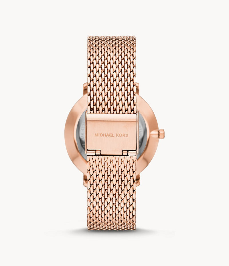 MK Pyper Quartz Crystal Rose Gold Dial Ladies Watch