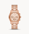 MK Runway Chronograph Rose Gold-Tone Stainless Steel Watch