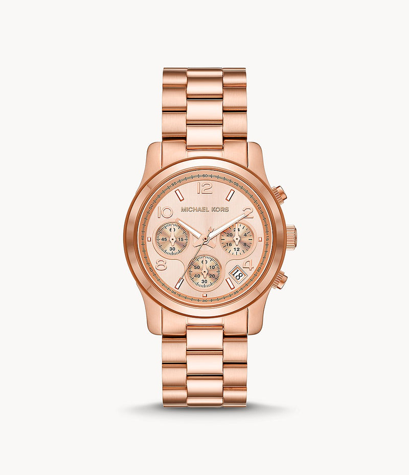 MK Runway Chronograph Rose Gold-Tone Stainless Steel Watch