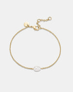 Mestige 18K Gold Plated Lucia Pearl Bracelet