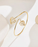 Mestige 18K Gold Plated Magnolia Cuff