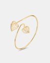 Mestige 18K Gold Plated Magnolia Cuff