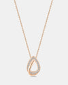 Mestige CZ Scarlette Pear Rose Gold Necklace