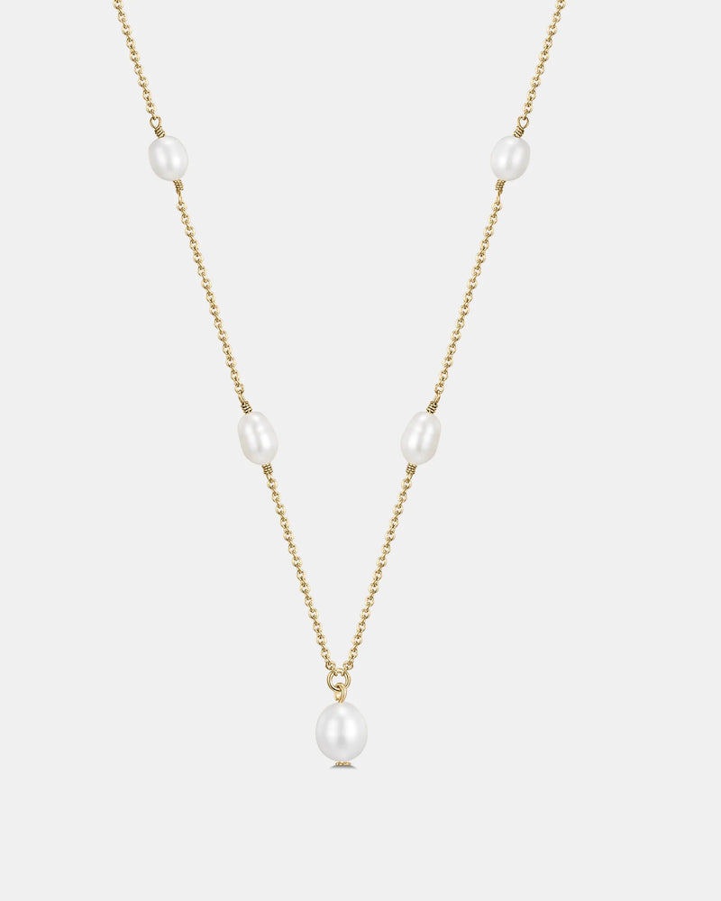 Mestige 18K Gold Plated Summer Pearl Necklace