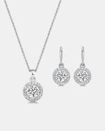 Mestige CZ Nylah Silver Necklace & Earring Set