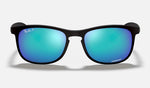 Rayban Matte Black W/ Green Mirror Blue - Pt