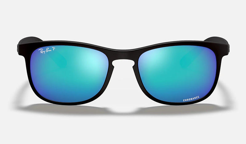 Rayban Matte Black W/ Green Mirror Blue - Pt