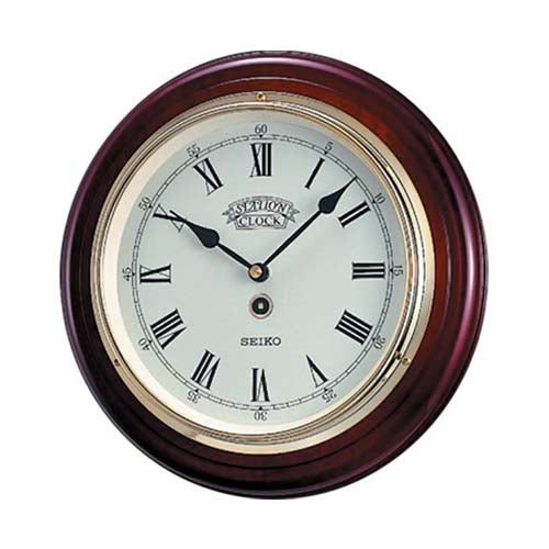 Seiko WOODEN STATION CLOCK