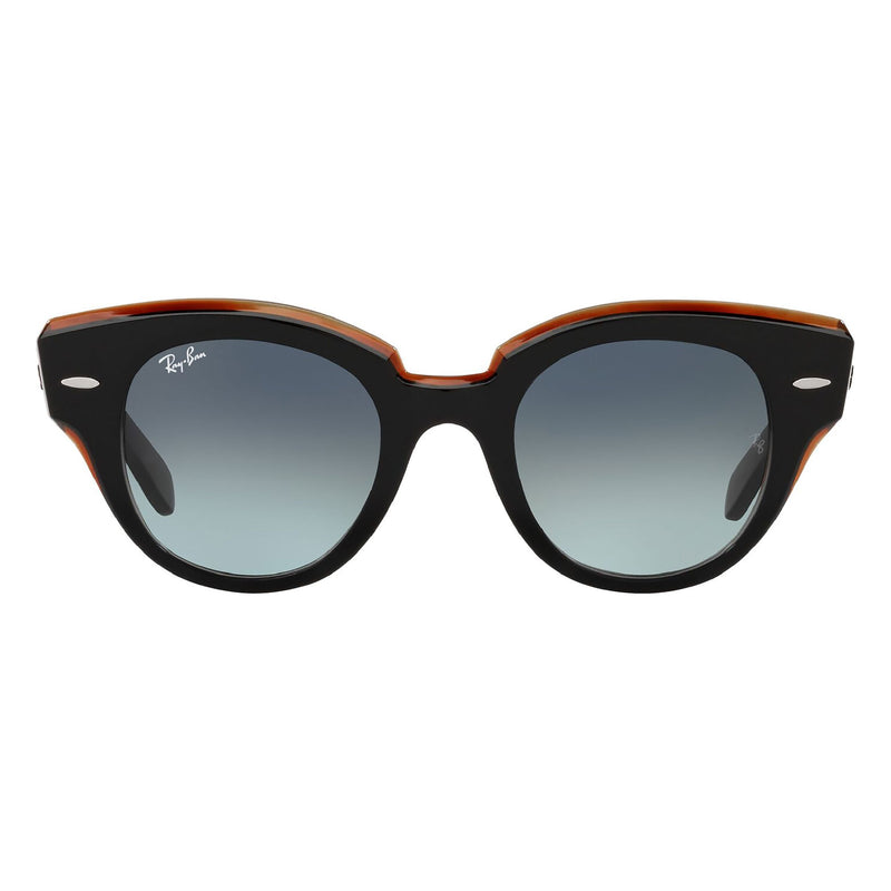 Rayban Roundabout Black On Transparent Bro W/Grey Gradient