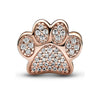 Pandora Rose Sparkling Paw Print Charm