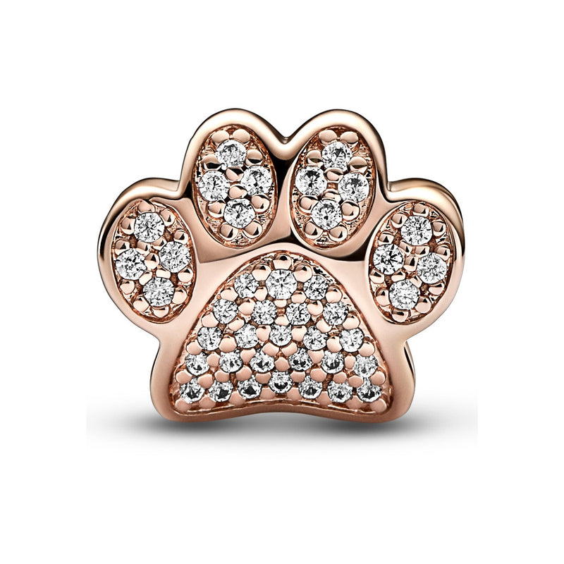 Pandora Rose Sparkling Paw Print Charm